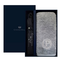 [송월타올] 송월 카운테스마라 우산 & 프레스티지150g 수건 선물세트, 수건색상:그레이