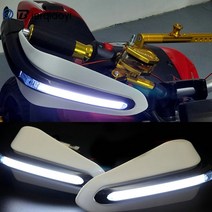 1 pair for honda msx125 msx 핸드 가드 오토바이 led 핸드 가드 with led 라이트 핸드 프로텍터 핸드 가드 유니버설 핸드 가드 호환용 호환용, 푸른