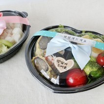 5myshop_매35 검정하트2개 한칸 10매 포장용기 도시락 일회용 반찬 단체 통_5myshop, 무옵션상품임!!, 무옵션상품임!!