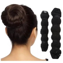 당고머리 헤어 밴드 똥머리 올림머리 간단한 셀프 헤어 스타일링, 매직스폰지대형 브라운 SE01061