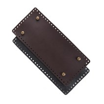 마마니트 징장식 직사각형 가죽 가방바닥 국내산, 직사각중 다크브라운 27cm x 12cm