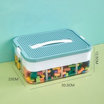 레고 빌딩 베이스 플레이트 뚜껑이 있는 조정 가능한 호환 보관 컨테이너 튼튼한 장난감 운반 케이스 벽, 01 1 layer Green