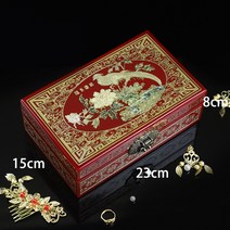 나전칠기 나전칠기보석함 Jin Pingyao 푸시 라이트 칠기 선조 나전 결혼 선물 지참금 상자와 같은 무형 문화 유산, R-와인 레드 박스 아이싱 온더케이크
