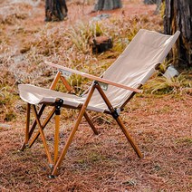 캠민 각도조절 캠핑 폴딩 경량 접이식 감성 롱 릴렉스 우드 체어 의자 휴대용, 블랙(의자+베개)