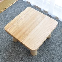 JINGHENG 손님다과상 술상 혼술 개다리소반 자개 차상 소반상 과일상 미니 4인용상, 원목색 (중형)