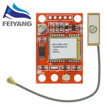 아두이노키트 프로그래밍 전자 아두이노 모듈 부품 neo-6m gps 모듈 gy-gps6mv2 neo6mv2 buit-in eeprom apm2.5 안테나 arduino 비행, 빨간색 board neo6m