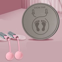 실내 점프 로프 매트 충격 흡수 방음 가정 두꺼운 피트니스 특수 미끄럼 방지 스포츠 음소거 전문 요가 매트, 블루 그레이-스포츠 체위 라인 점, 6mm (초보자)