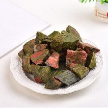 천연 크리스탈 원석 광물표본 자수정 로즈 쿼츠 Reiki 치유 1PC, 100 그램, 꽃 녹색