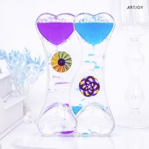아트조이 오일멍 물멍 모션버블러 워터볼 하트 일루전 타이머 (블루퍼플)