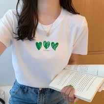 여성 레터링 프린팅 라운드넥 반팔 6종 모음