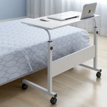 침대 간이 테이블 거실 소파 침실 베드 1인용 컴퓨터 미니 책상 높이조절 유튜브 영상 시청, 블랙