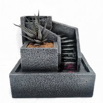 BUZZLE 돌담 계단 미니 화분 분수대 23cm, 24x149x23cm