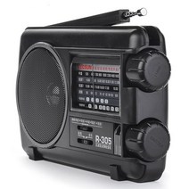 레트로 라디오 빈티지 휴대용 fm 멀티 밴드 스피커 휴대용 플레이어 멀티 밴드 단파 풀 포인터 방송 반도체 혼 mw ac dc, 검은색