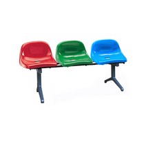 명보산업 흡연실 생활공장 야외용 휴게실 벤치 3인 4인용 사출연결의자, S-3인용-각색(이동식)