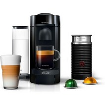 네슬레 Nespresso VertuoPlus 커피 에스프레소 머신 by 드롱기 밀크 Fr14 온스 잉크 블랙, Espresso MachineNestle Nespres