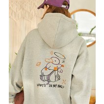 [국내매장정품] 꼼파뇨 [기모] 마이백 자수 후드 그레이