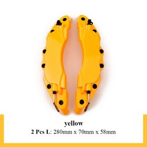 캘리퍼스 부품 자동차 브레이크 캘리퍼 커버 디스크 장식 스티커 ABS L/M/S 사이즈 미니 모리스 하발 트, 07 2Pcs Yellow L size