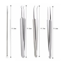 크리시아 여드름 없애기 여드름압출기 올리브영 다이소 피지 블랙헤드 제거 핀셋, 압출핀셋-L형