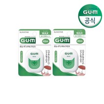 선스타 검 GUM 검 치과 그린 왁스 휴대 치실 (40m), 6개