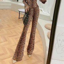 나팔바지패션 2022 스타일리쉬 인싸템 상의 가을옷 집업가디건 커프스 호피 부츠컷 여성 3520390727