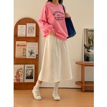 키메라제이 네츄럴 주머니 핀턱 허리밴딩 스커트 4color