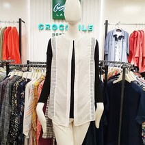 크로커다일레이디 샤트렌 천연소재 리오셀/마 소재의 펀칭 포인트 화이트 조끼 베스트 뉴코아 인천점