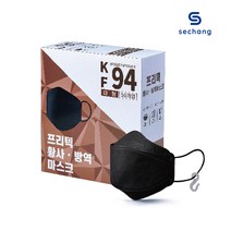[프리텍] KF94 황사방역 마스크 대형 블랙 50매/100매, 100매