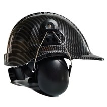 경량 스마트 안전모 통풍 작업모 산업용 공사 건설현장 헬멧, 블랙 + 귀마개