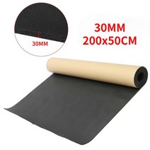 자동차 방음재 차량용 신슐레이터 흡음재 3/5/6/10MM 200CM x 50CM 홈 방음 데드닝 트럭 소음 방지 코튼 열 폐쇄 셀 폼 데드너, Black