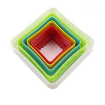 쿠키틀 토끼 곰돌이 발렌타인 진저맨 초콜릿 몰드 퐁당 비스킷 커터 금형 케이크 무스 쿠키 메이커 플라스, 03 Square