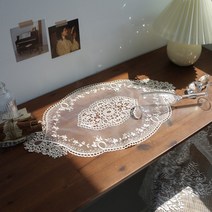 케이트가든 골드 레이스 자수 테이블매트 2color, 50*30, 베이지