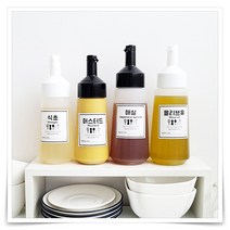 엘스 원터치 소스병1p 시리즈 케찹병 오일병 양념통 조미료통 튜브용기 네임소스병, 대470ml_블랙