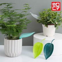 나뭇잎 물주입기 / 홈가드닝 제라늄 다육이 화초 화분 깔대기 유수기 워터링 각도조정, 4. 나뭇잎 물주입기 세트 (녹색+청록색+하늘색)