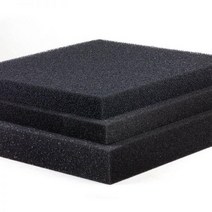 저소음 여과기 50cm x 2cm 물고기 탱크 검은 여과 거품 물 정화 생화학 필터 수족관 연못 스폰지 패드 재료 재사용 가능, 100 x12cm