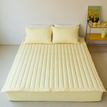 위드펫 뱀부 냉감 시어서커 여름 반려동물 이불패드, 옐로우