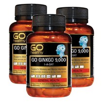 호주 고헬씨 Go Healthy Ginkgo 원어데이 징코 9000 60캡슐, 3팩
