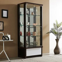 모던한 트로피진열장 수상 감사패 장식장 메달전시대 유리장, 월넛