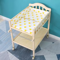 원목 유아 사이드침대 기저귀교환 이동가능, D