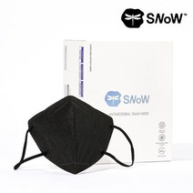 스노우 항균 터치마스크 블랙 대형 25매 2D 새부리형 낱개포장