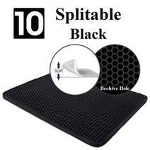 컬러 고양이 쓰레기 매트 더블 레이어 집 애완 동물 침대 비 슬립 패드 깨끗한 빨 수있는 홈 액세서리 방수, 55x75cm, 스플릿 블랙aliexpress