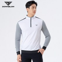 남자 골프웨어 반집업 배색 긴팔티셔츠 골프의류 필드123