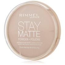 Rimmel London Stay Matte 롱래스팅 프레스드 파우더 투명 [001] 13.9g(0.49온스) (1팩) (포장은 다를 수 있음), 0.49 Ounce (Pack of 1), Natural