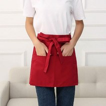 [rr2296w] 달콤홈 미니 허리앞치마 랩형 주머니 반앞치마(레드) 랩앞치마 업소용앞치마 허리앞치마 주방앞+감성살롱+_=, 달콤♤본품홈