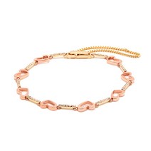 [비앤비골드]14K18K 데일리 미니 스틱 하트 큐빅 팔찌 NAB10837