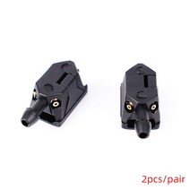 자동차 와이퍼 650 450 400 차량와이퍼 2 pcs 일반 모터 앞 유리 와셔 와이퍼 노즐 자동차 와이퍼 스프레이 노즐 8mm 9mm 암에 장착 조정 가능한 4 방향, 검은색