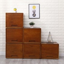 원목 수납함 단단한 컬러박스 오동나무 도어형 공간박스, 오동나무 갈색 롱 45 딥 40 하이 40