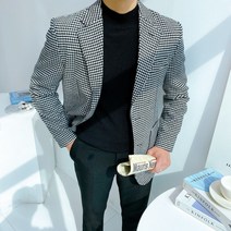 이브컴퍼니 겨울 울 체크 자켓 블레이져 S-L (1149)