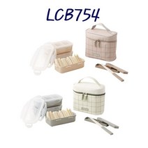 락앤락 젓가락이들어있는3단도시락세트-LCB754, GRN
