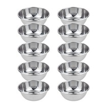 L&C 한국금속 캠핑용 업소용 식당 스텐 후지뱅이 밥그릇 국그릇 대접 물컵 종지 막걸리잔 술잔 접시 비빔기 우동기 냉면기 찜기 쌀함박 믹싱볼 종지 막걸리잔 술잔, 다용도잔*10P