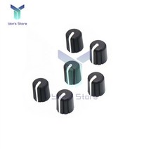 커넥터 부속품 5pcs 6mm 반축 180도 고무 하드 접착제 하프 샤프트 손잡이 최신 전위차계 악기 캡 트위스트 노브 캡 탑